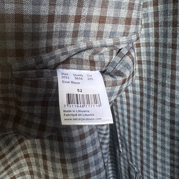 Oscar Jacobson Mens Blazer Size EU 52 - Picture 6 of 7